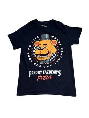 Five Nights At Freddy's Freddy Fazbear T-Shirt-Adult Small-Black-GUC